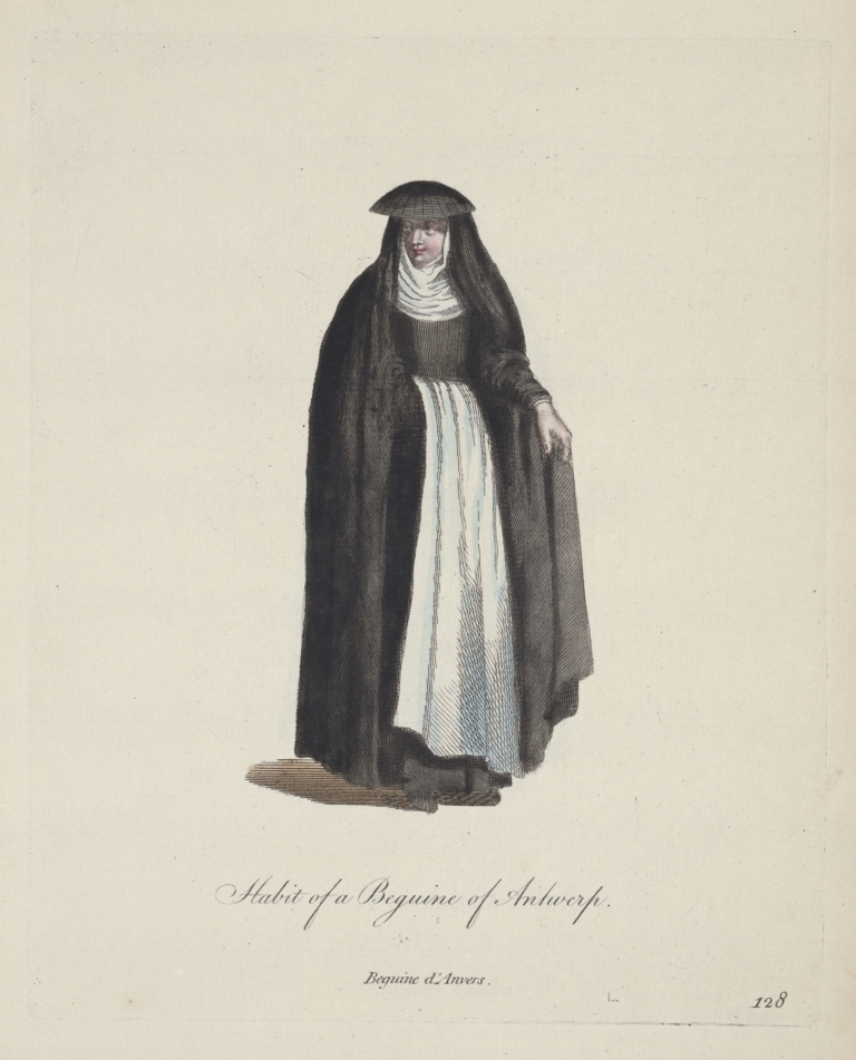 Habit of a Beguine of Antwerp. Beguine d’Anvers. by Charles Grignion