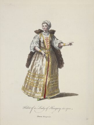 Habit of a lady of Hungary in 1700. by Charles Grignion