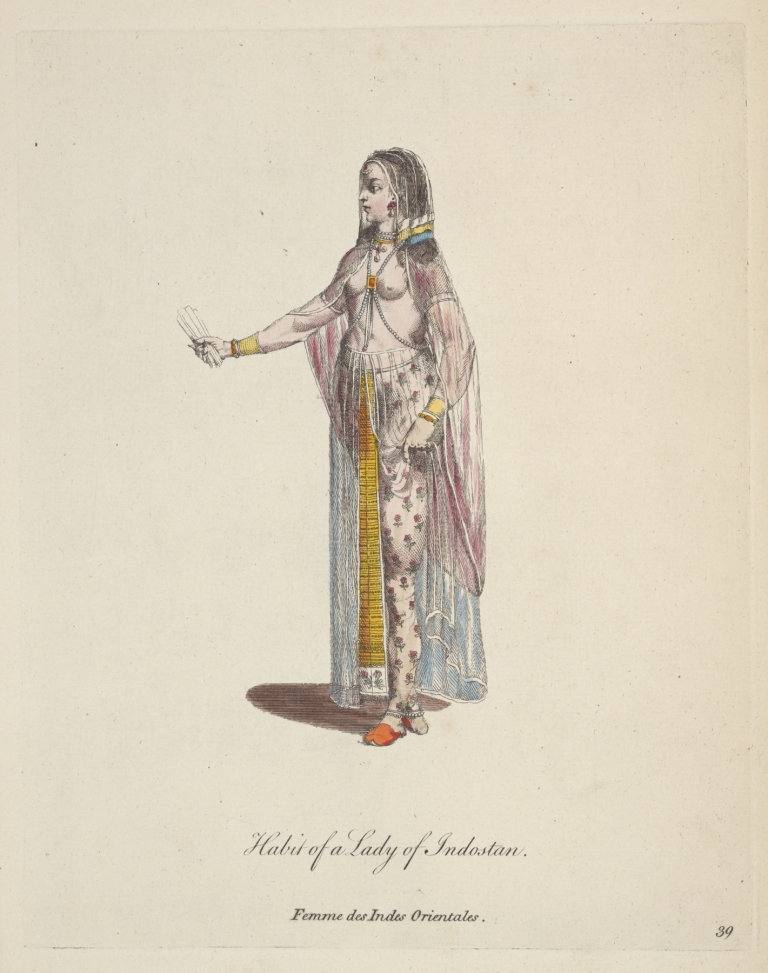 Habit of a lady of Indostan. Femme des Indes Orientales 2 by Charles Grignion