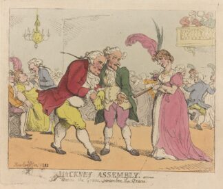 Hackney assembly. The Graces, the Graces, remember the Graces by Thomas Rowlandson