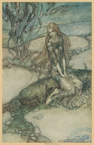 He could see Undine beneath the crystal vault by Arthur Rackham