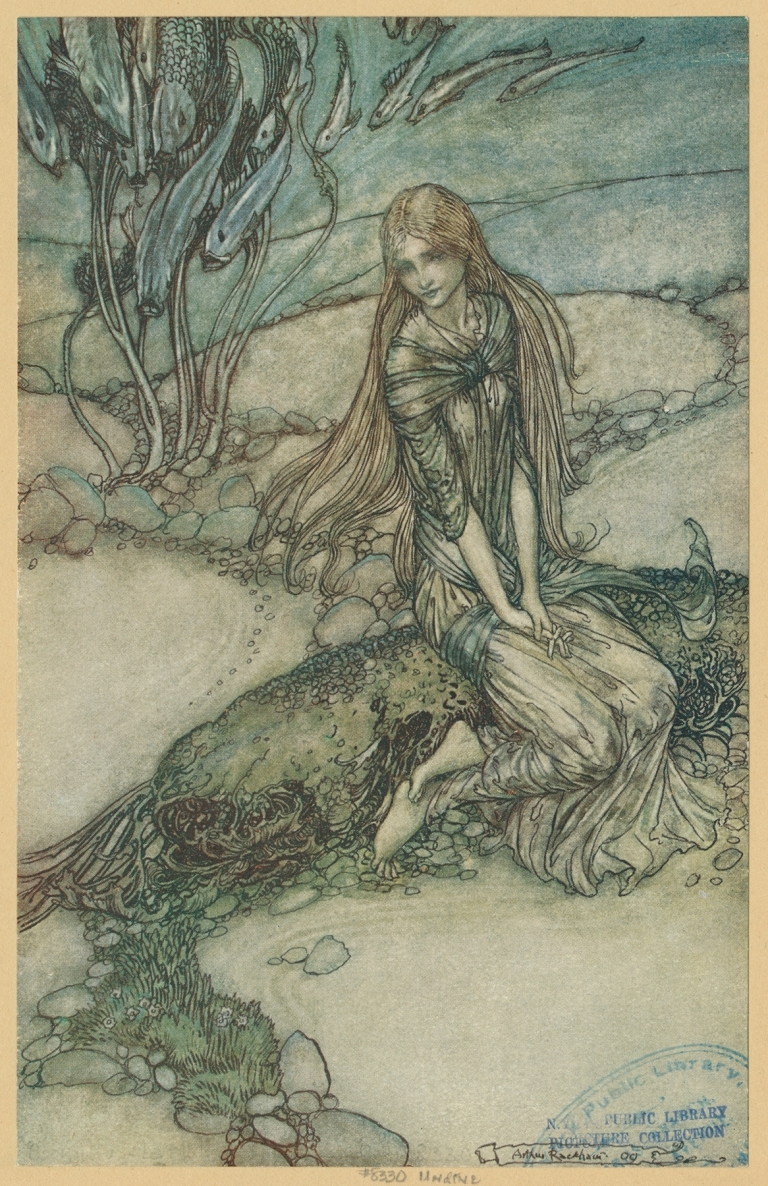 He could see Undine beneath the crystal vault by Arthur Rackham