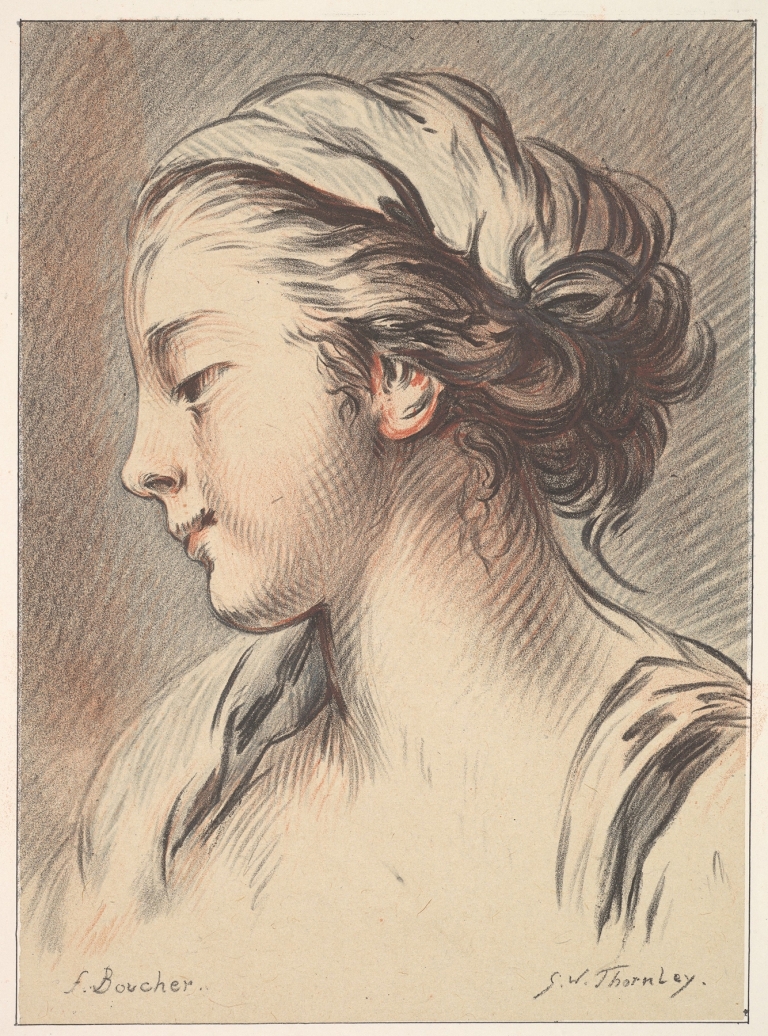 Head of a Girl Facing Towards the Left by Georges William Thornley