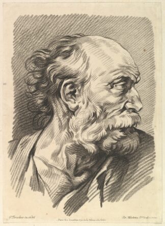 Head of a Man by Gilles Demarteau the Elder