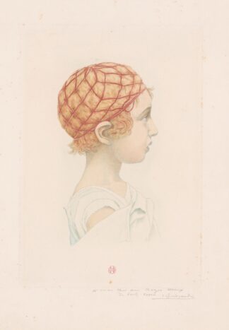 Head of a young girl by Henri-Charles Guérard