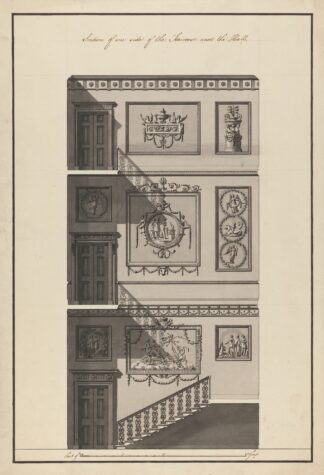Headfort House, Ireland: Section of the Staircase by Robert Adam