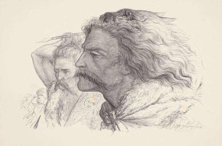 Heads of two Batavians by Wilhelmus Petrus van Geldorp
