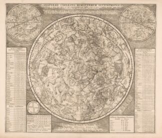 Hemelkaart met de noordelijke sterrenbeelden Planisphaerii coelestis hemisphaerium septentrionale by Peter Schenk the Elder