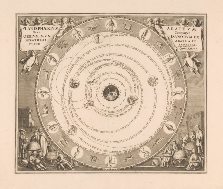 Hemelkaart van het stelsel van Aratus Planisphaerium by Peter Schenk the Elder