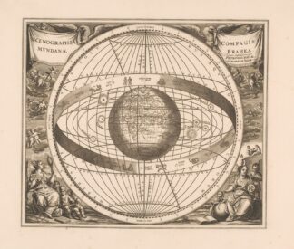 Hemelkaart van het stelsel van Brahe Scenographia compagis mundanae Brahea by Peter Schenk the Elder