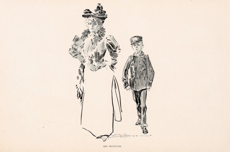 Her protector by Charles Dana Gibson