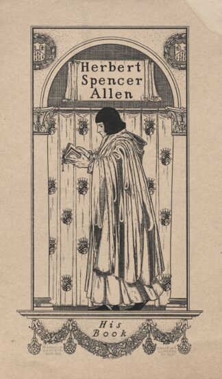 Herbert Spencer Allen, His Book inscribed by Frederick Garrison Hall