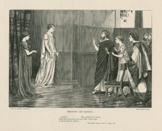 Hermione and Leontes, Paulina; Nay, present your hand, Winter’s tale, act V, scene III by Joseph Swain