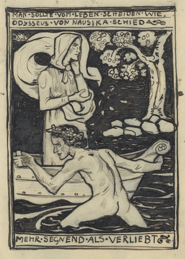 Het afscheid van Odysseus en Naussikaä by Richard Nicolaüs Roland Holst