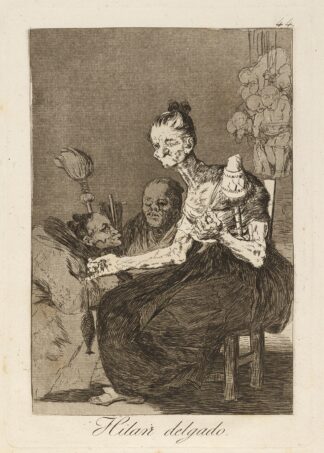 Hilan delgado. by Francisco de Goya