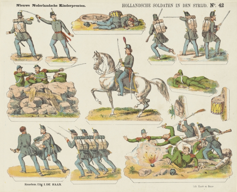 Hollandsche soldaten in den strijd by Emrik & Binger