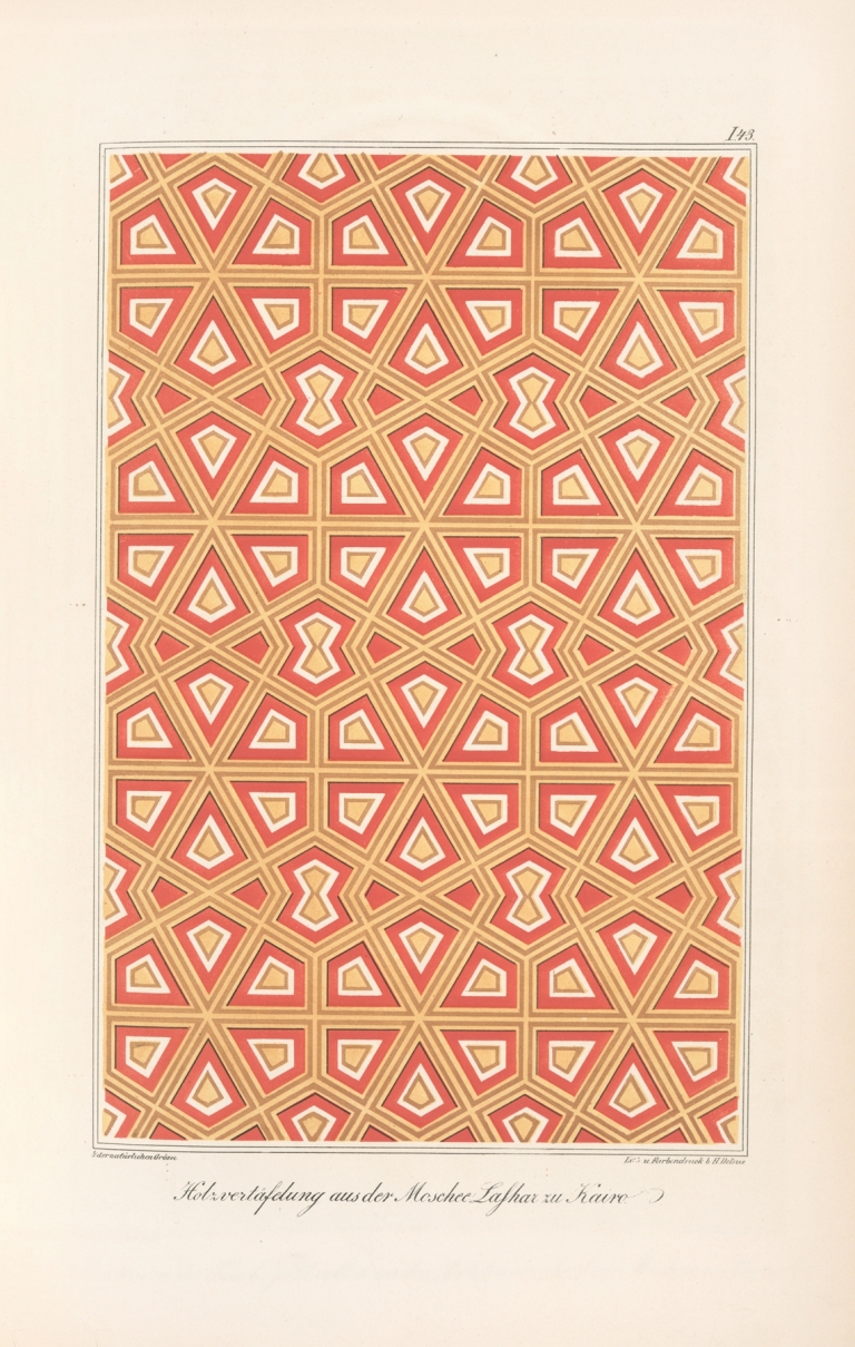 Holzvertäfelung aus der Moschee Lashar zu Kairo 2 by Friedrich Maximilian Hessemer