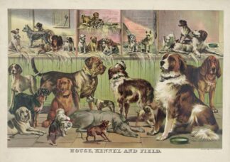 House, kennel and field by Currier & Ives.