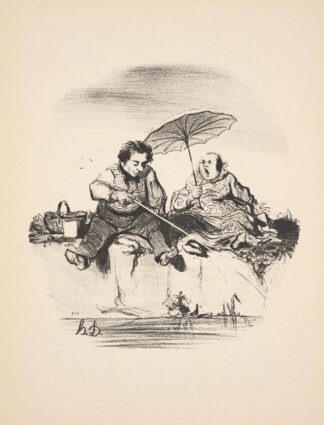 Hunting and fishing Pl.23 by Honoré Daumier