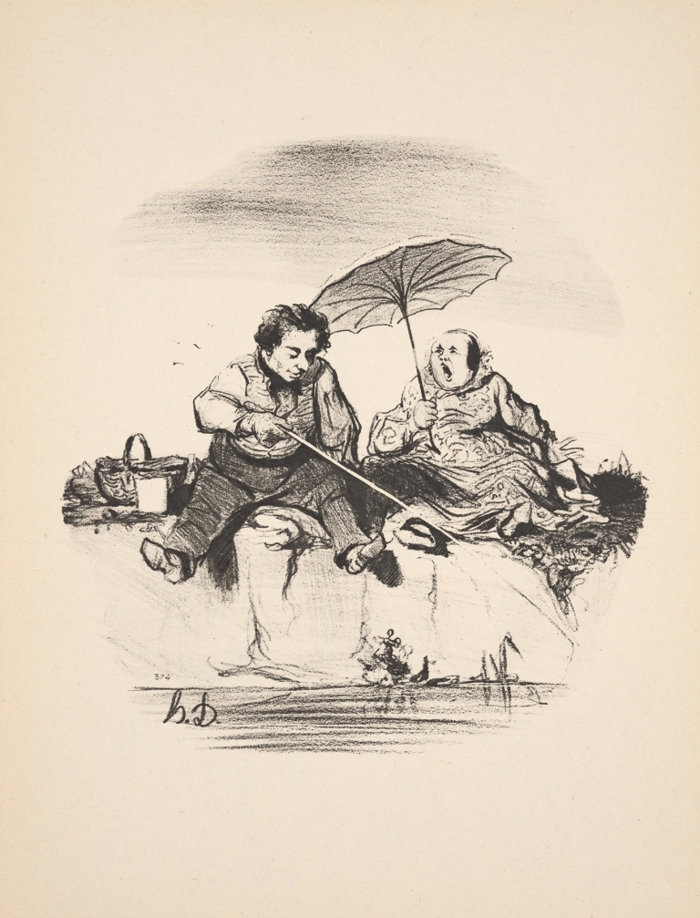 Hunting and fishing Pl.23 by Honoré Daumier