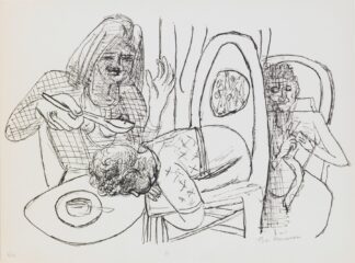 I don’t want to eat my Soup, plate 6 from the portfolio ‘Day and Dream’ by Max Beckmann