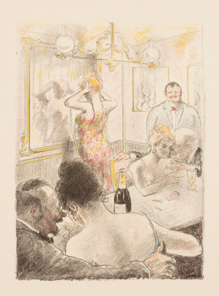 illustratie voor Edmond Glesener, Au Beau Pafond by Armand Rassenfosse
