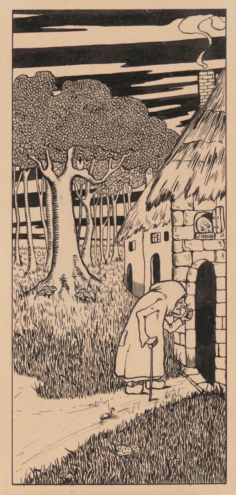 Illustration for ‘Adjendodderken en Anneken-Tooverheks’ by Karel Collens