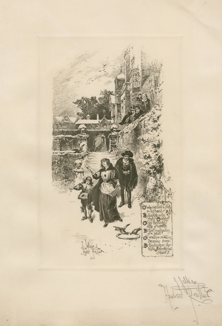 Illustration to lines from Richard II; O! who can hold a fire in his hand by thinking on the frosty Caucasus, act 1, scene 3 by Herbert Railton