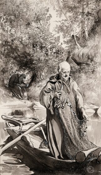 Illustration to ‘Singoalla,The Wind Is My Lover’ by Viktor Rydberg by Carl Larsson