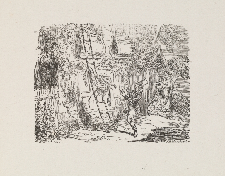 Illustrations for The Universal songster Pl.07 by George Cruikshank