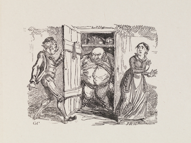 Illustrations for The Universal songster Pl.17 by George Cruikshank