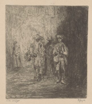 In de straat Rome by Etienne Bosch