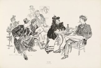 In Paris – A Cafe Artist by Charles Dana Gibson