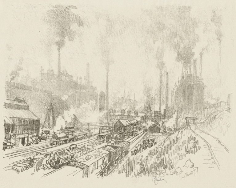 In the Land of Iron and Steel by Joseph Pennell