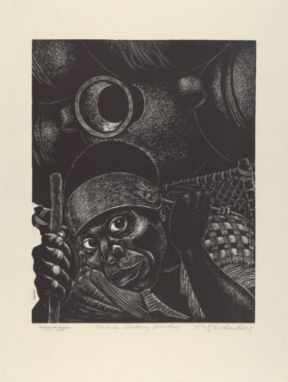 Indian Pottery Vendor by Fritz Eichenberg