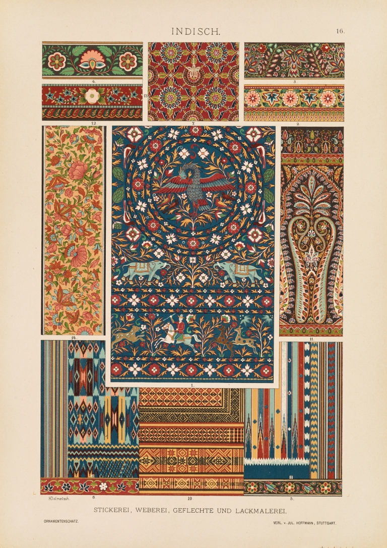 Indisch – Stickerei, Weberei, Geflechte und Lackmalerei by Heinrich Dolmetsch