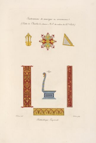 Instrumens de musique et ornemens. by Nicolas Xavier Willemin