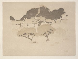 Ipswich Prints; Village Roofs by Arthur Wesley Dow