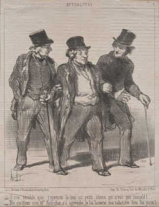 It seems to me that I notice a little dog there that is not muzzled!… by Honoré Daumier