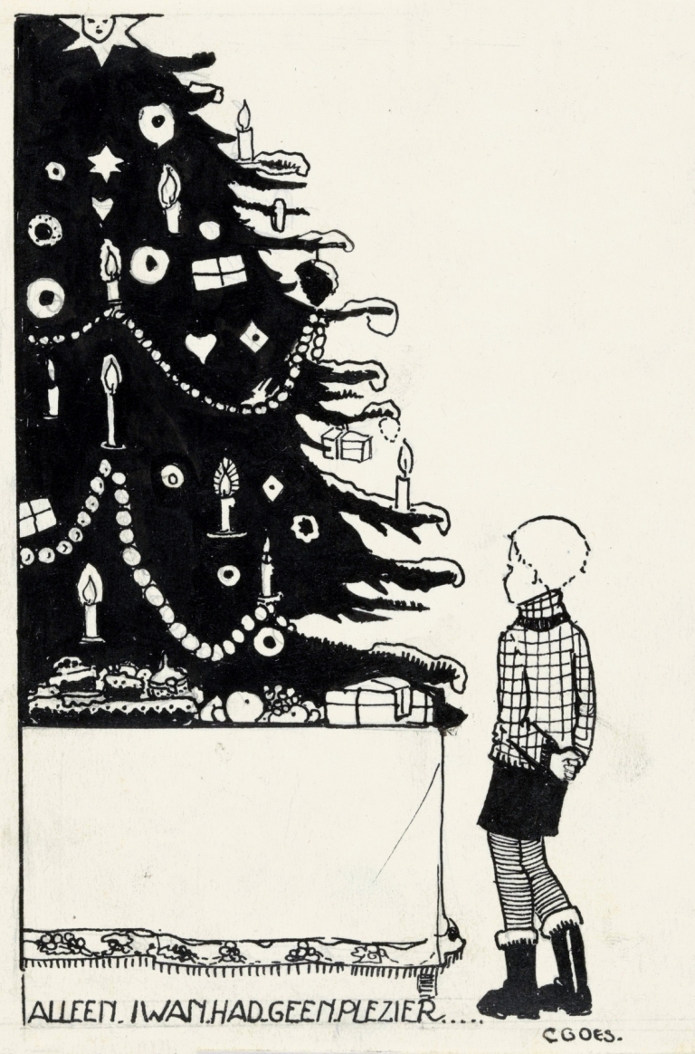 Iwan bij een kerstboom by C. Goes