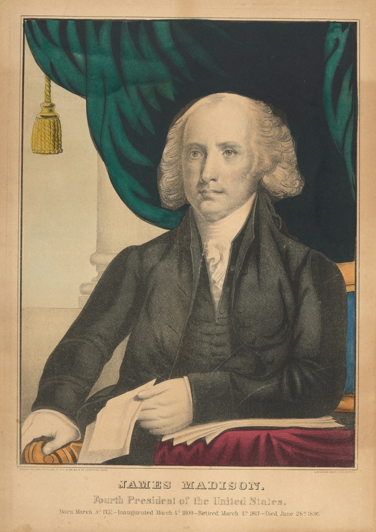 James Madison. Fourth president of the United States by Edmund Burke Kellogg
