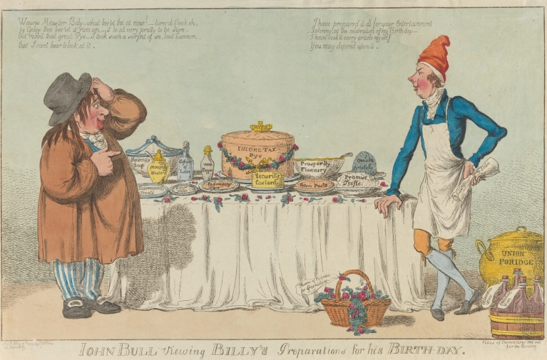 John Bull Viewing Billy’s Preparations for His Birthday by Charles Williams
