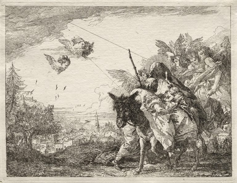 Joseph Pausing to Gaze at the Infant Christ by Giovanni Domenico Tiepolo