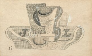 Journal et tasse de café by Juan Gris