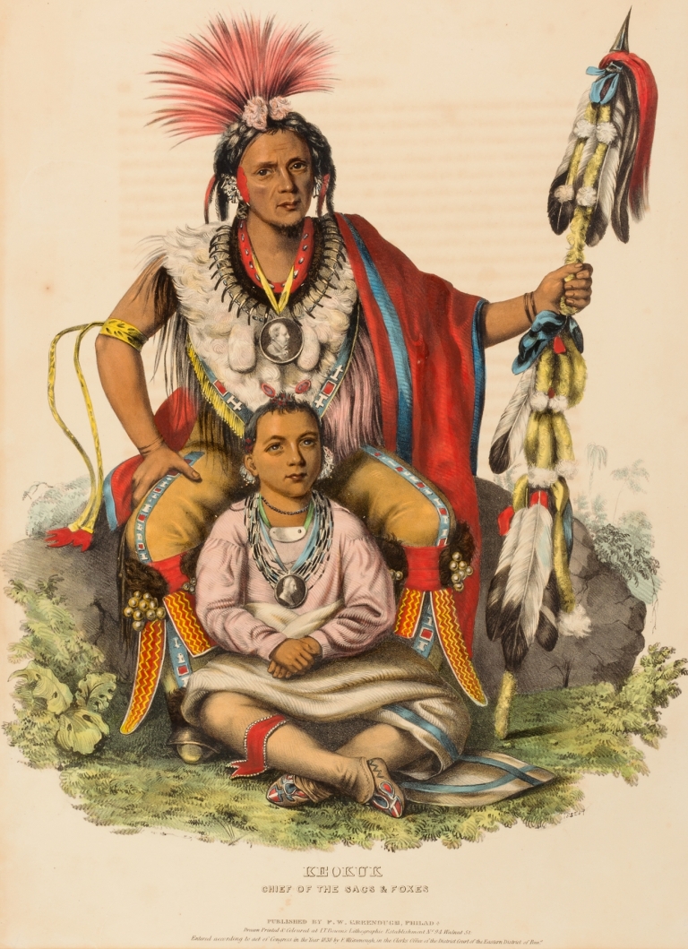 Keokuk. Chief Of The Sacs And Foxes by Charles Bird King