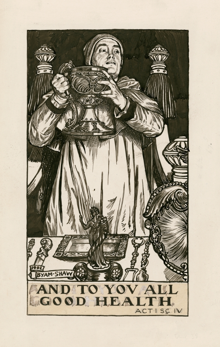 King Henry VIII; And to you all good health Act I Scene IV by Byam Shaw