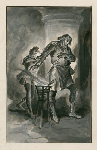 King John, II, 2; ‘Silence, no more, Go closely in with me much danger do I undergo for thee’ by Anonymous