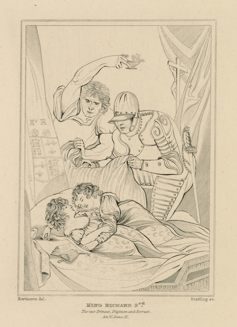 King Richard 3rd, the two princes, Dighton and Forrest, act IV, scene III by William Francis Starling