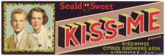 Kiss-Me Brand Citrus Label by Anonymous
