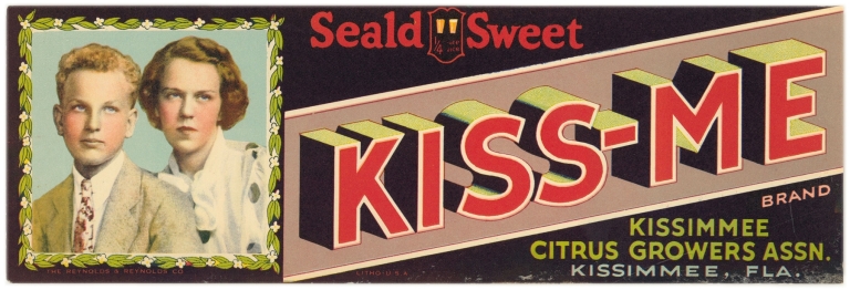 Kiss-Me Brand Citrus Label by Anonymous